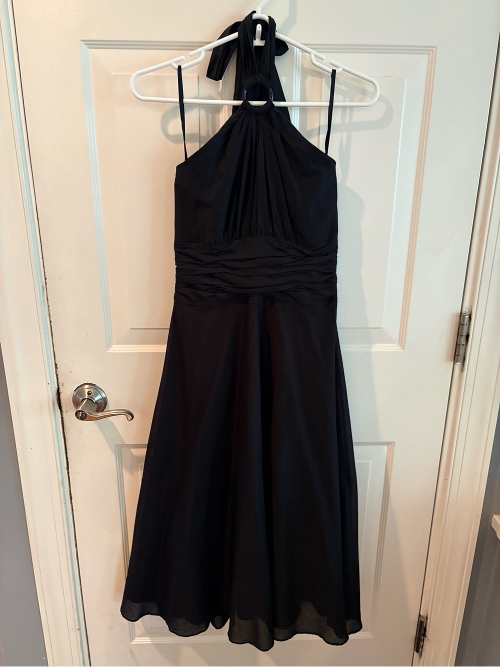 White House Black Market Black Halter Midi Dress